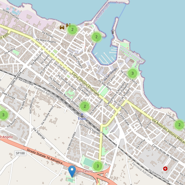 Thumbnail mappa parcheggi di Trani