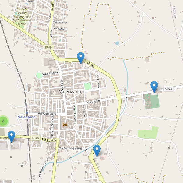 Thumbnail mappa parcheggi di Valenzano