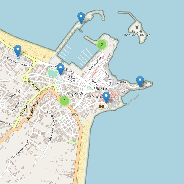 Thumbnail mappa parcheggi di Vieste