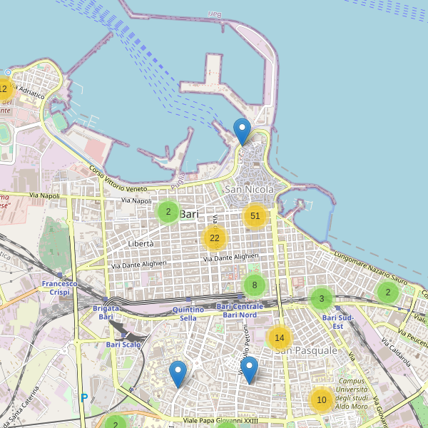 Thumbnail mappa ristoranti di Bari