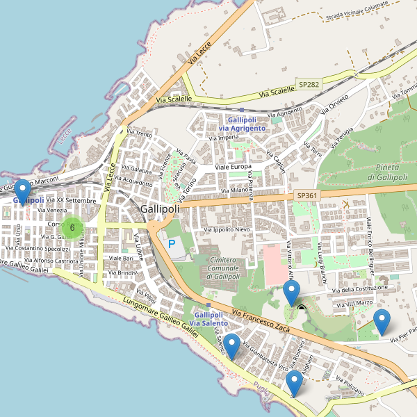 Thumbnail mappa ristoranti di Gallipoli