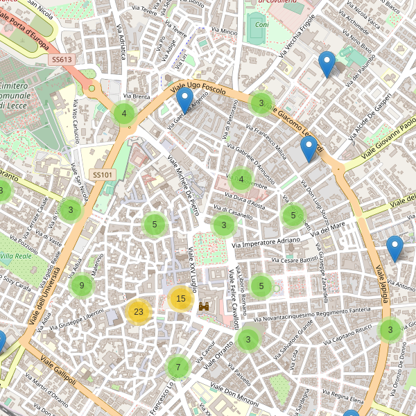 Thumbnail mappa ristoranti di Lecce