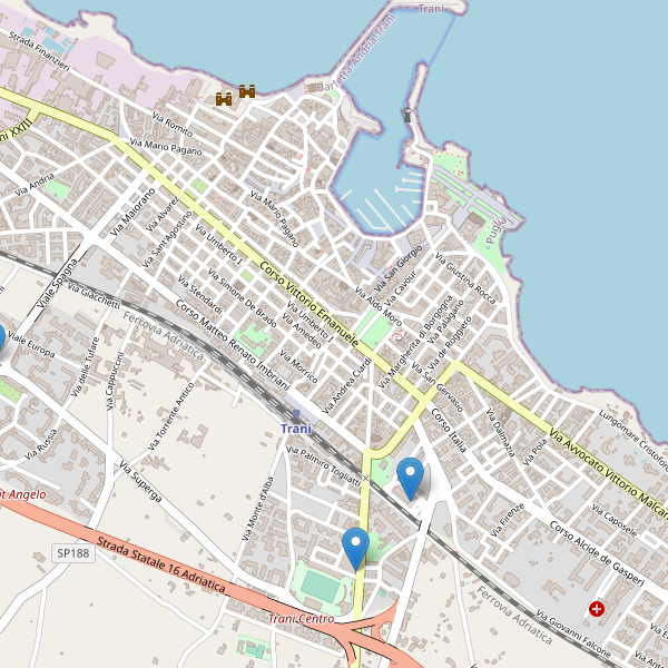 Thumbnail mappa supermercati di Trani