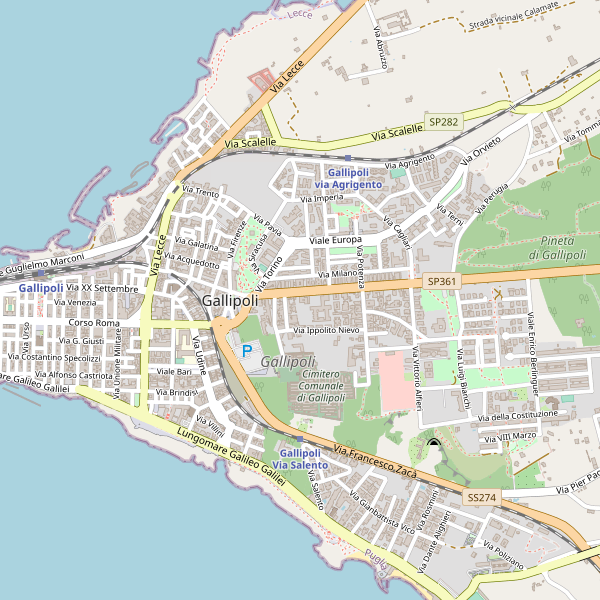 Thumbnail mappa taxi di Gallipoli