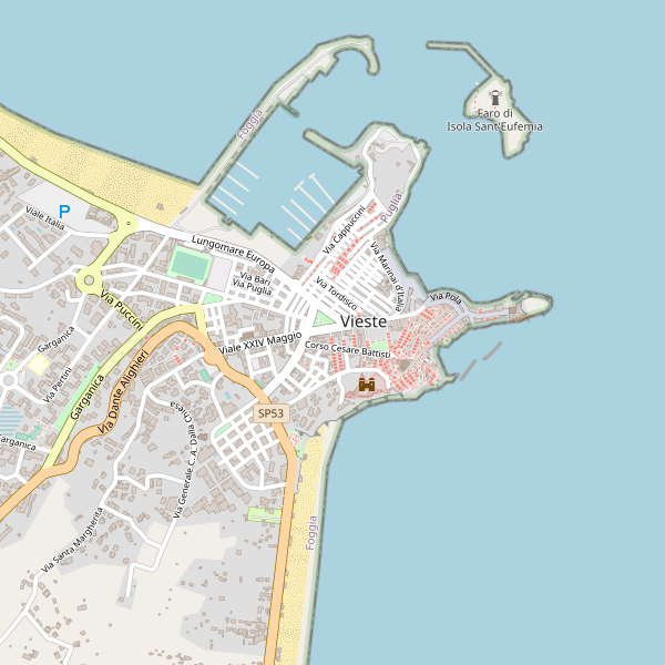 Thumbnail mappa taxi di Vieste