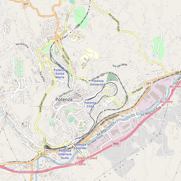 Thumbnail mappa parcheggibiciclette di Potenza