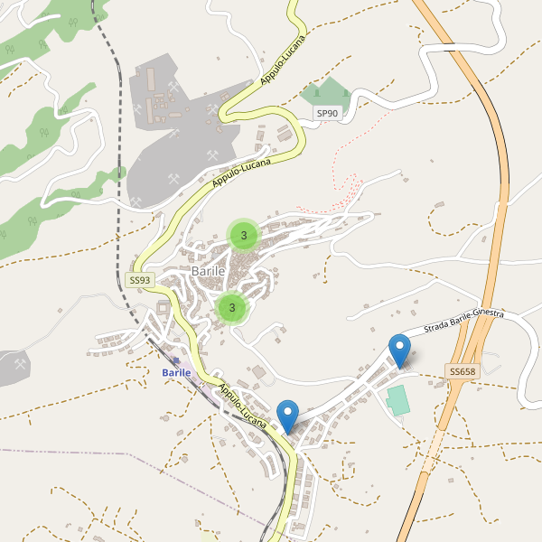 Thumbnail mappa parcheggi di Barile