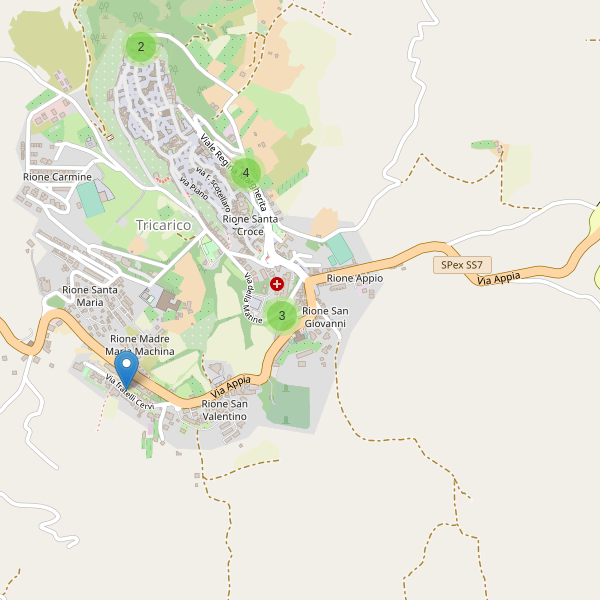 Thumbnail mappa parcheggi di Tricarico