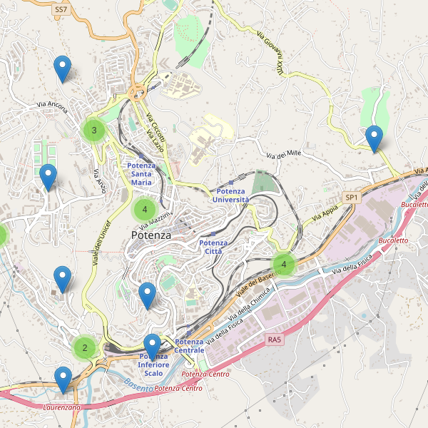 Thumbnail mappa supermercati di Potenza