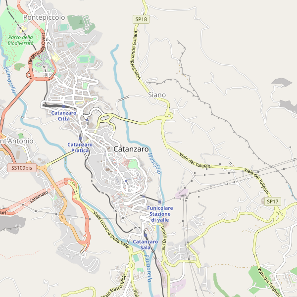 Thumbnail mappa stradale di Catanzaro