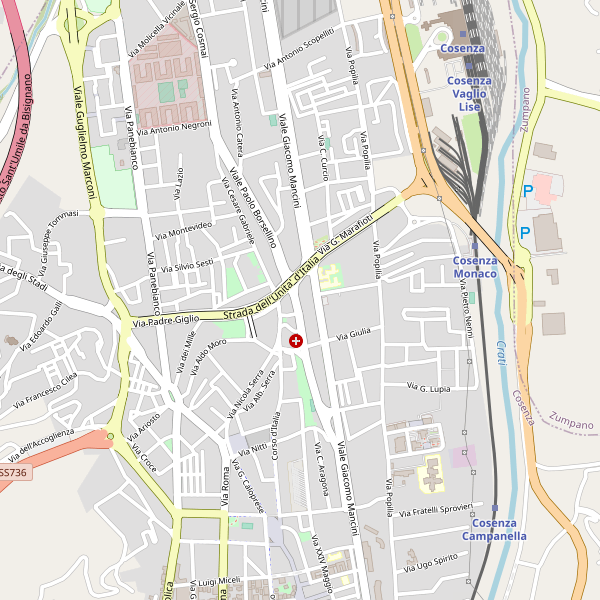 Thumbnail mappa stradale di Cosenza