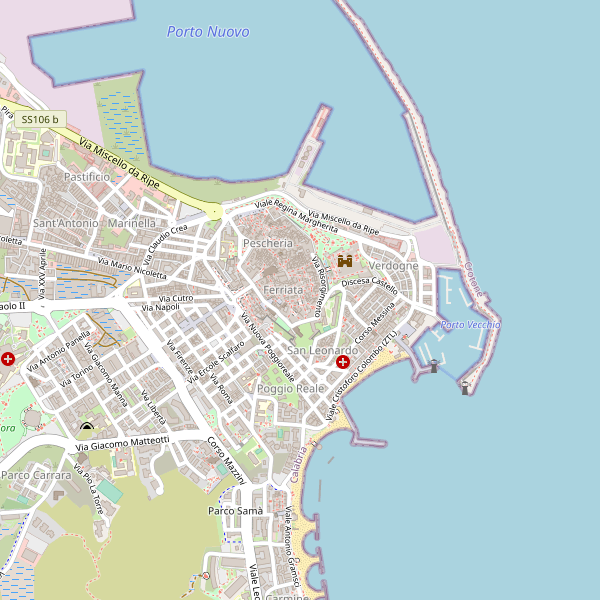Thumbnail mappa stradale di Crotone