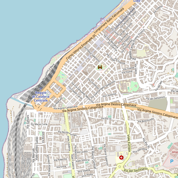 Thumbnail mappa attrazioni di Reggio di Calabria