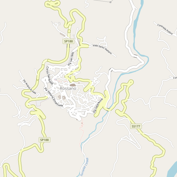 Thumbnail mappa stradale di Rossano