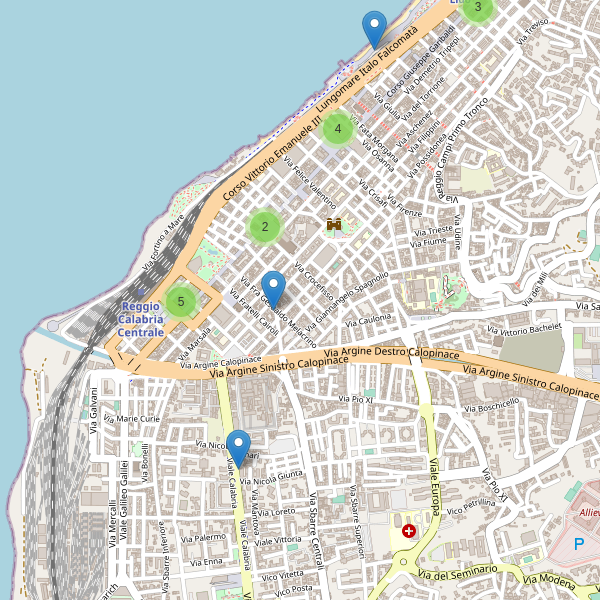Thumbnail mappa bar di Reggio di Calabria