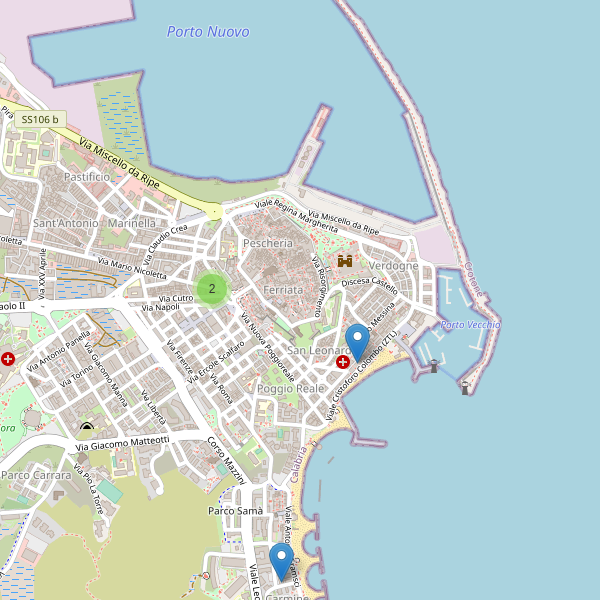 Thumbnail mappa hotel di Crotone