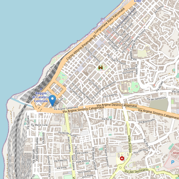 Thumbnail mappa hotel Reggio di Calabria