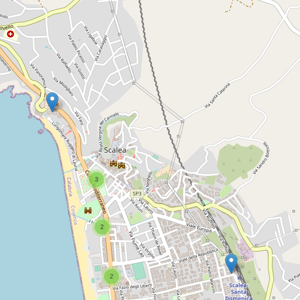 Thumbnail mappa hotel di Scalea
