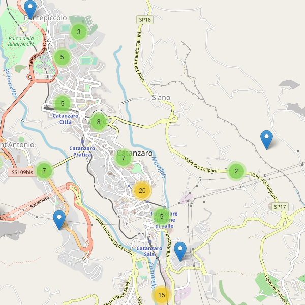 Thumbnail mappa parcheggi di Catanzaro