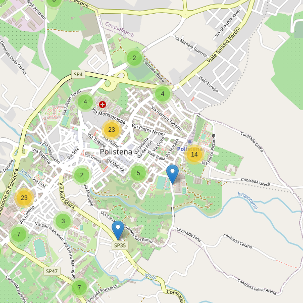 Thumbnail mappa parcheggi di Polistena
