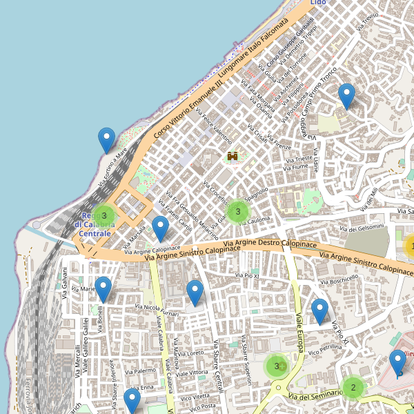 Thumbnail mappa parcheggi di Reggio di Calabria