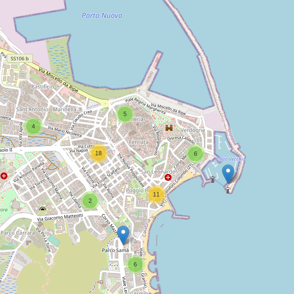Thumbnail mappa ristoranti di Crotone