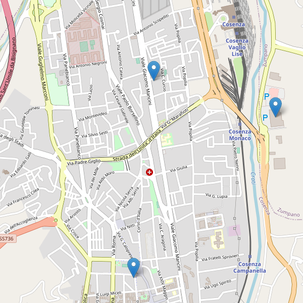 Thumbnail mappa supermercati di Cosenza