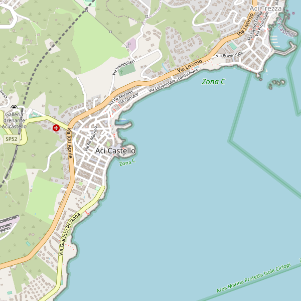 Thumbnail mappa campeggi di Aci Castello