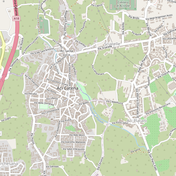 Thumbnail mappa stradale di Aci Catena