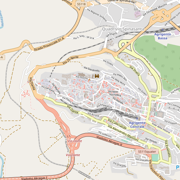 Thumbnail mappa ospedali di Agrigento