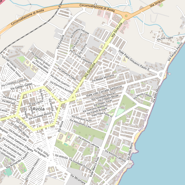 Thumbnail mappa stradale di Avola