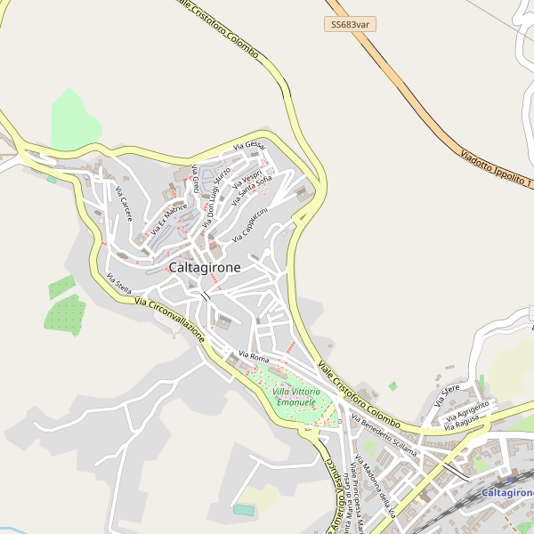 Thumbnail mappa stradale di Caltagirone