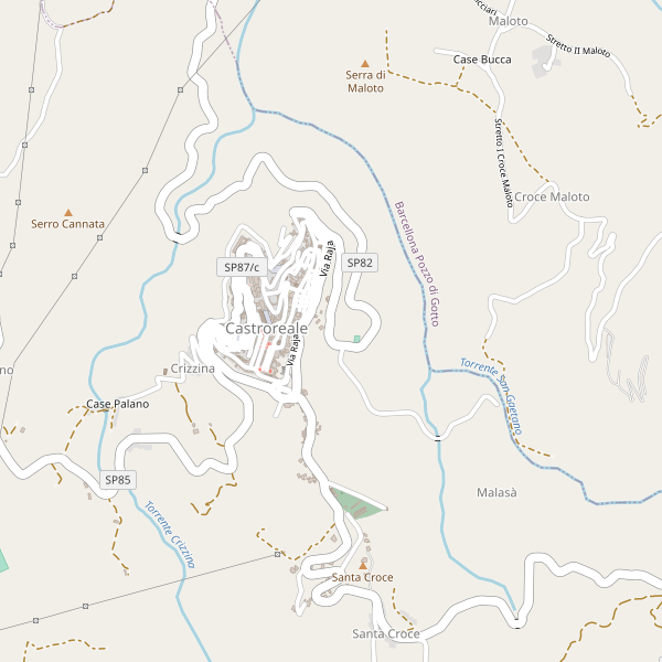 Thumbnail mappa stradale di Castroreale