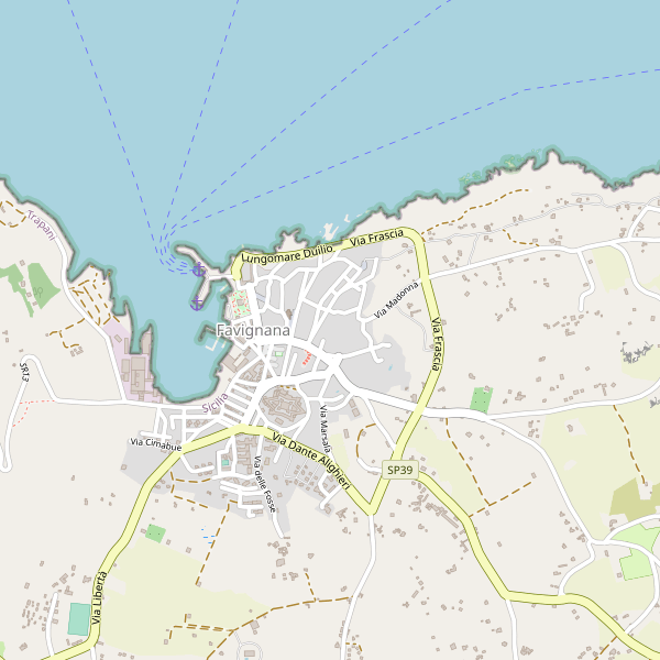 Thumbnail mappa stradale di Favignana