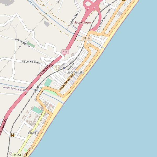 Thumbnail mappa stradale di Furci Siculo