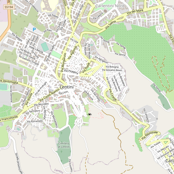 Thumbnail mappa stradale di Lentini