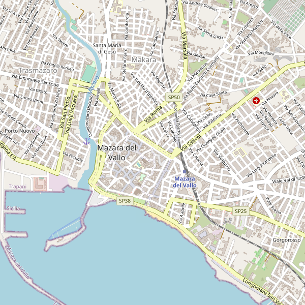 Thumbnail mappa stradale di Mazara del Vallo