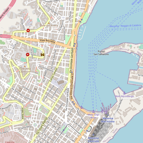 Thumbnail mappa ospedali di Messina