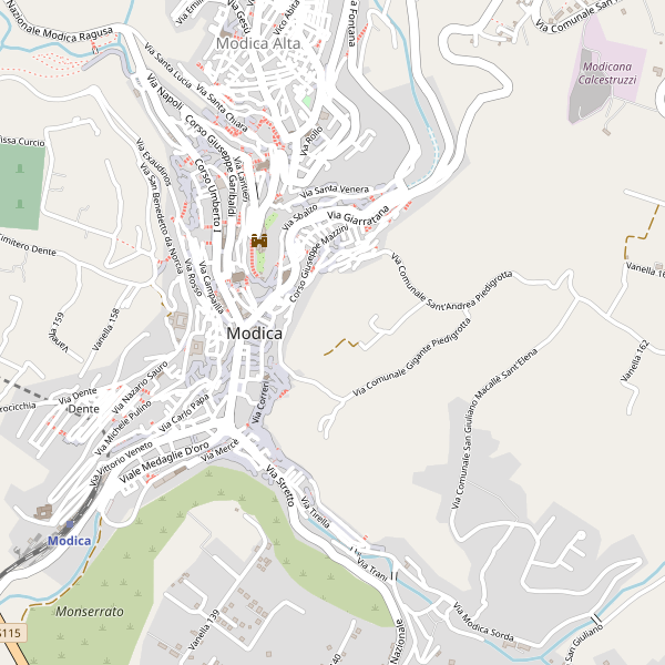 Thumbnail mappa stradale di Modica