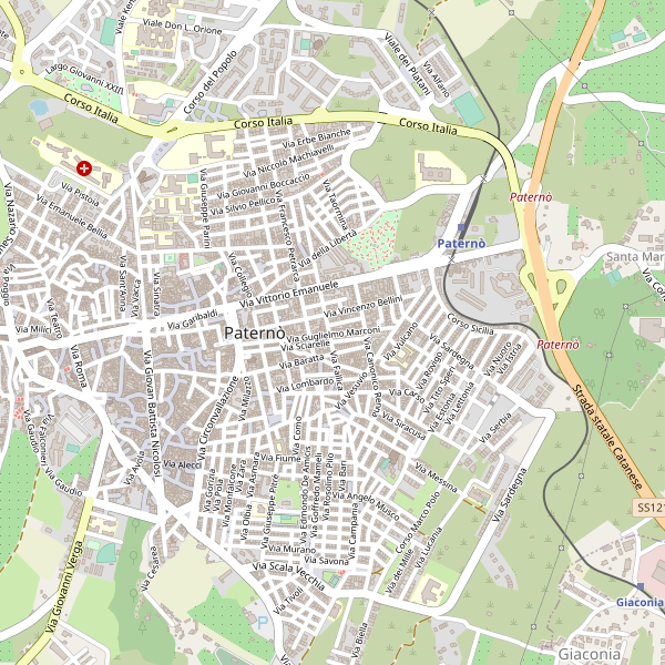 Thumbnail mappa stradale di Paternò
