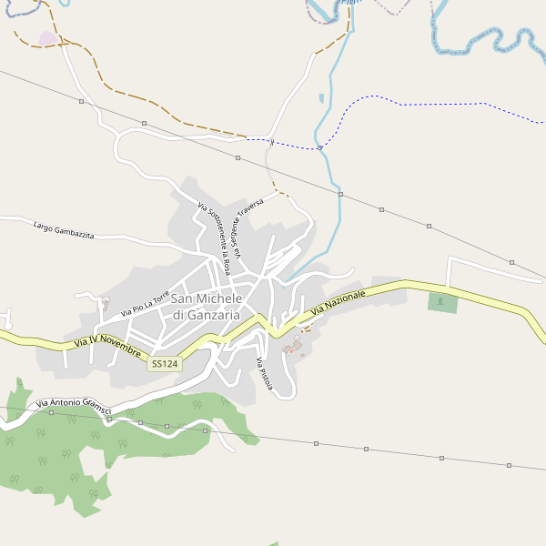 Thumbnail mappa stradale di San Michele di Ganzaria