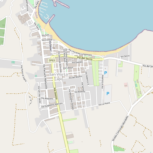 Thumbnail mappa stradale di San Vito Lo Capo