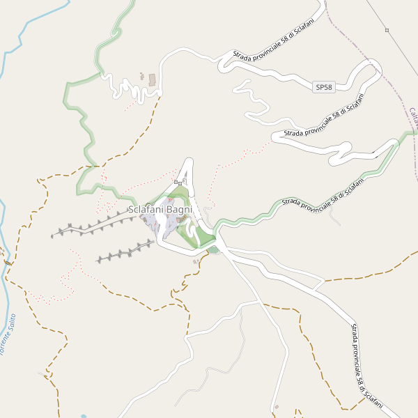 Thumbnail mappa stradale di Sclafani Bagni