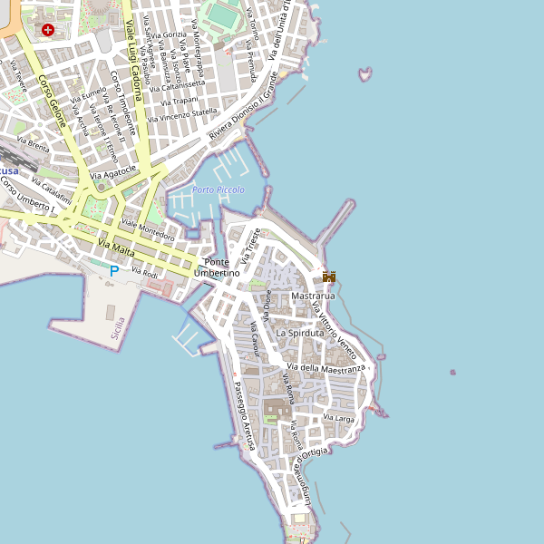 Thumbnail mappa stradale di Siracusa