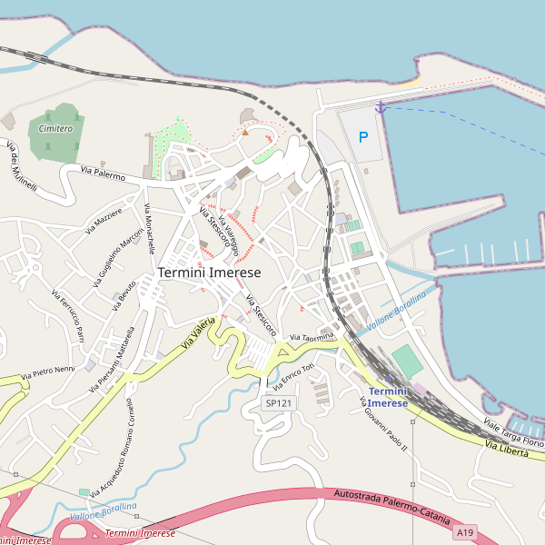 Thumbnail mappa stradale di Termini Imerese