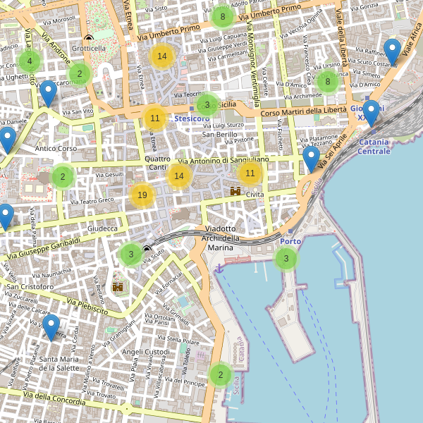 Thumbnail mappa bar di Catania
