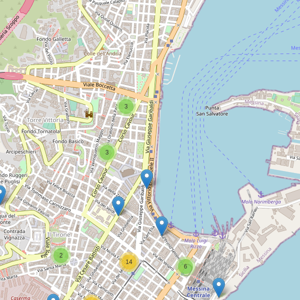 Thumbnail mappa bar di Messina