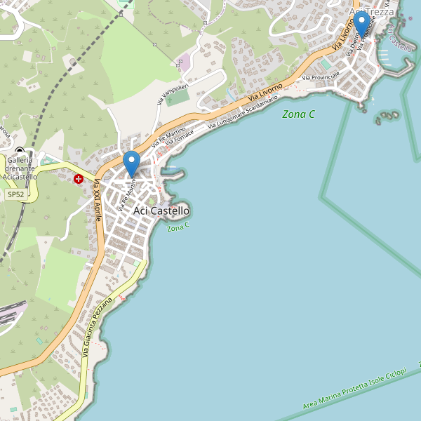 Thumbnail mappa farmacie di Aci Castello