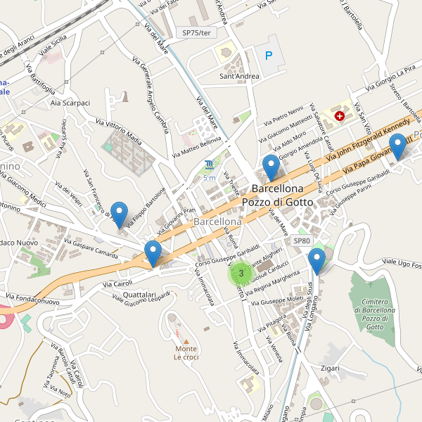 Thumbnail mappa farmacie di Barcellona Pozzo di Gotto