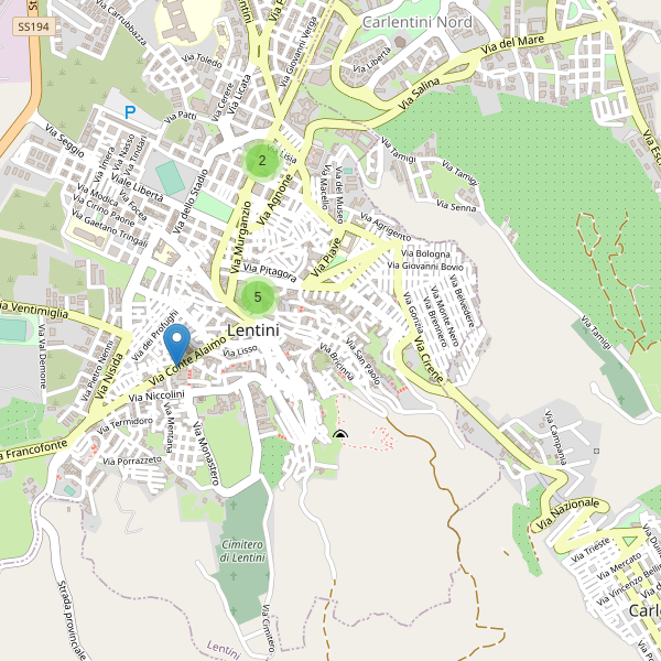 Thumbnail mappa farmacie di Lentini